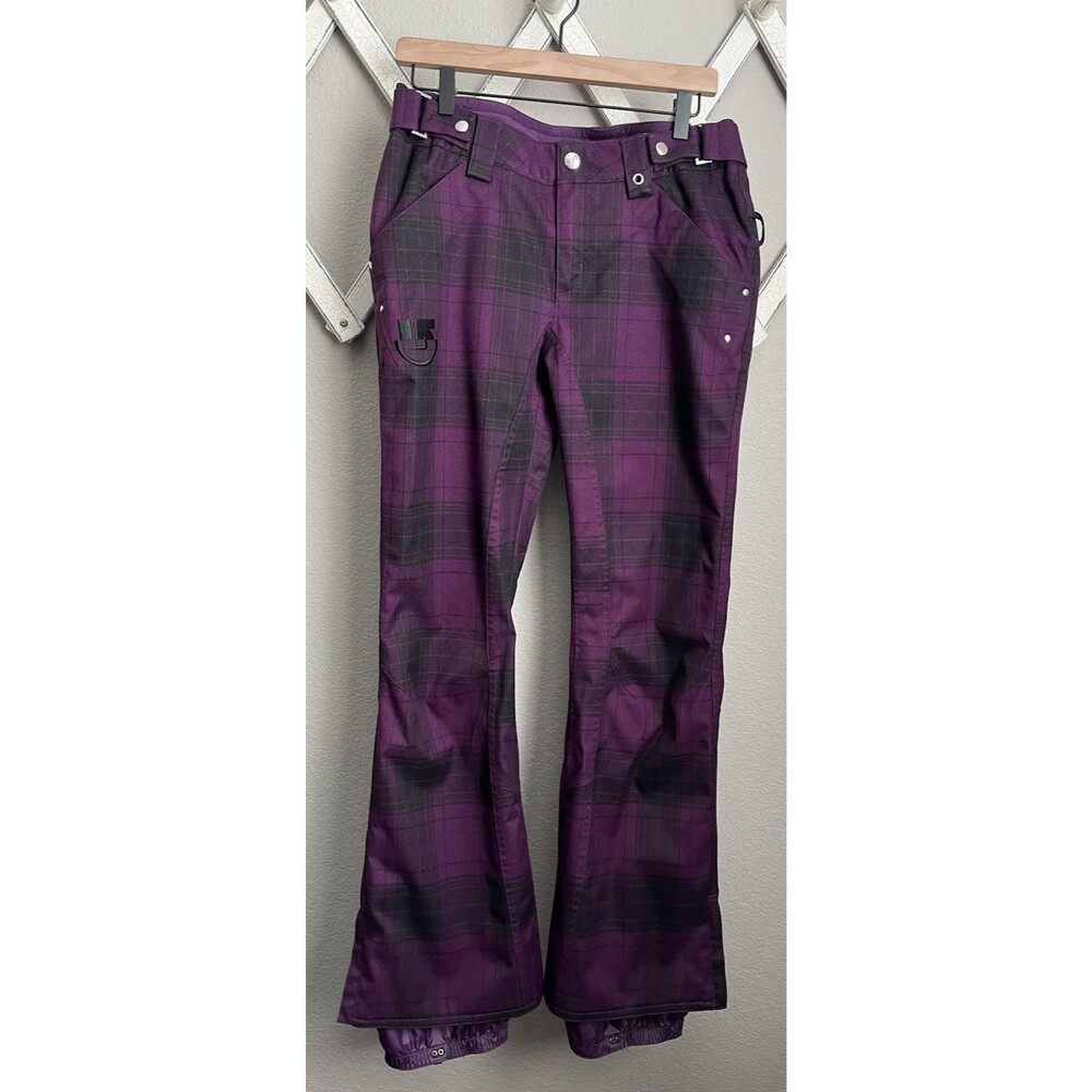 Nice! Burton DryRide Chase Women's M Ski Snowboard Pants Purple Plaid
